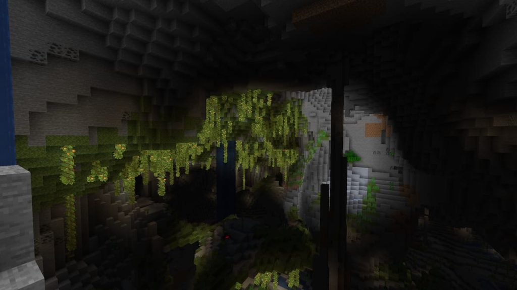 Hidden lush cave