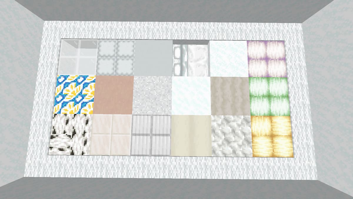 white blocks in Minecraft