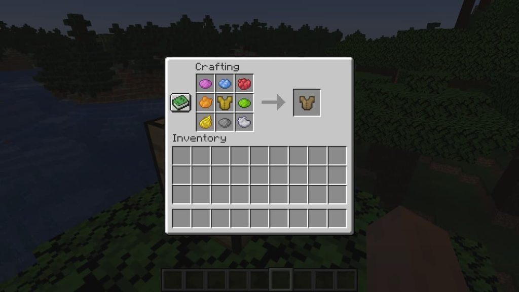 Dye leather armor in Minecraft