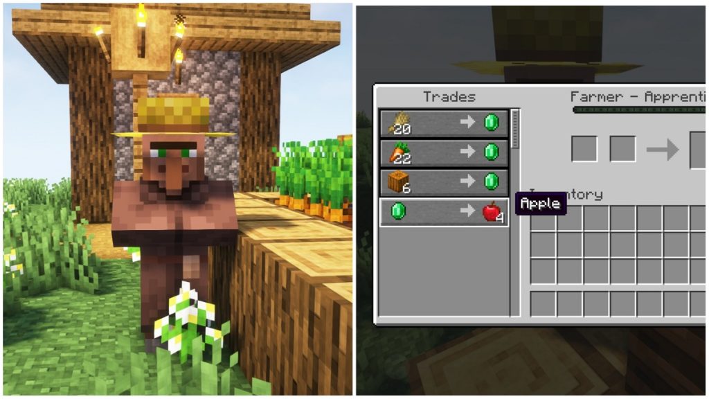 trade apples in Minecraft