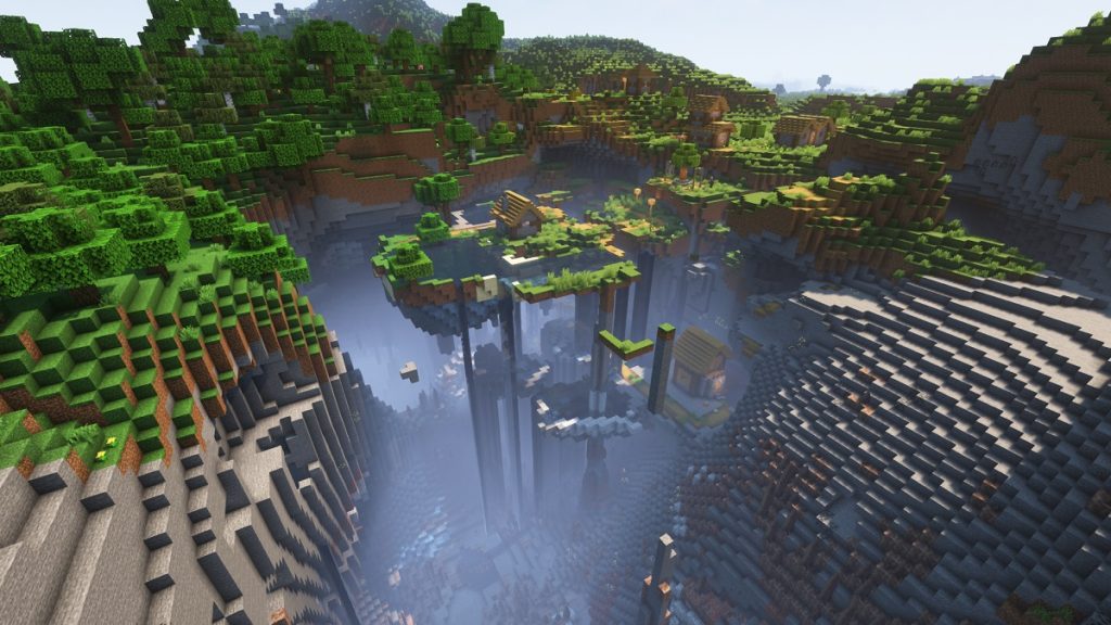 village above cave