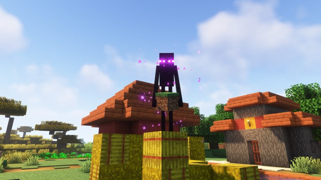 enderman grass block