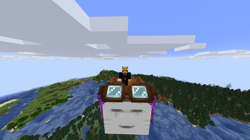 Healing happy ghast in Minecraft